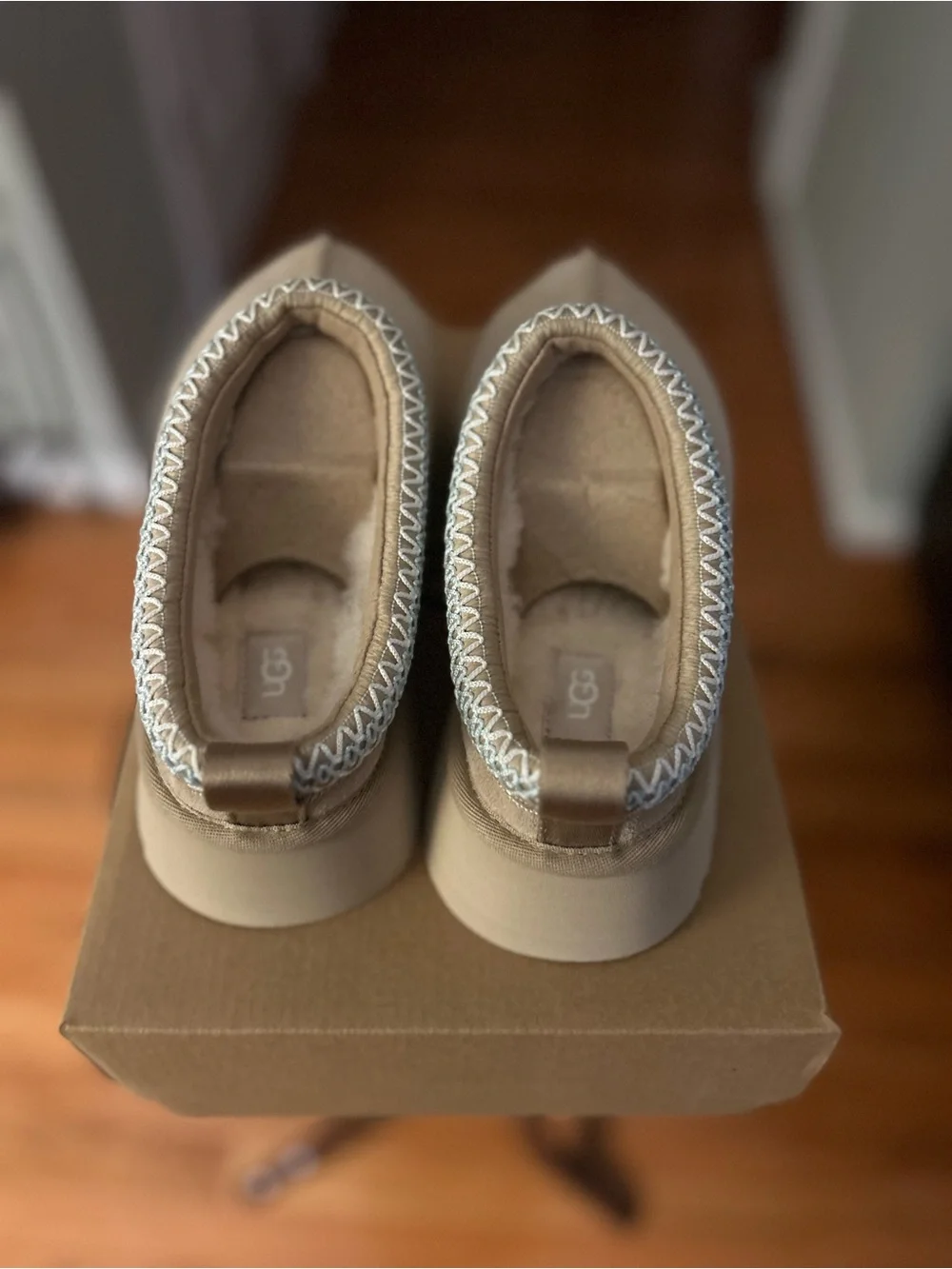 UGG Cozy Slip-On Platform Clog in Sand - Picture 3 of 4